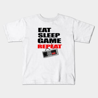 Funny Eat Sleep Game Repeat Gamer t-shirt Kids T-Shirt